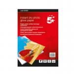 5 Star Paper Inkjet Photo Gloss Fast Drying 260gsm 100x150mm [50 Sheets]