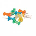 5 Star Push Pins Assorted Translucent Pack of 100