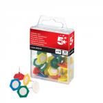 5 Star Indicator Pins 20mm Head Assorted Pack of 10