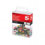 5 Star Map Pins 5mm Head Assorted Pack of 100