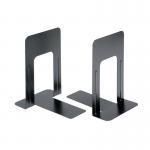 Bookends Metal Heavy Duty 180mm Black Pack of 2