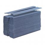 5 Star Hand Towel C-Fold One-ply Recycled Material Sheet Size 230x305mm Blue [2800 Sheets]