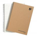 5 Star Notebook Wirebound Hard Cover Recycled 80gsm A4 Manilla [Pack 5]