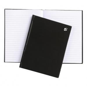 Cheap Stationery Supply of 5 Star Notebook Casebound Hard Cover Ruled 80gsm A5 Black Pack of 5 Office Statationery