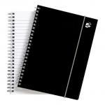 5 Star Notebook Wirebound Polypropylene Elasticated 80gsm A5 Black [Pack 6]