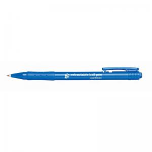 Cheap Stationery Supply of 5 Star Ball Pen Retractable Medium 1.0mm Tip 0.7mm Line Blue Pack of 20 Office Statationery