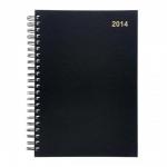 5 Star 2014 Diary Wirobound Day per Page Monday to Friday 336 Pages W210xH297mm A4 Black