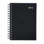5 Star 2014 Wirobound Diary Day to Page 336 Pages W148xH210mm A5 Black