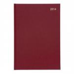 5 Star 2014 Diary Week to View Full Week on Two Pages 70gsm W210xH297mm A4 Red