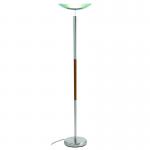 Alba Elys Halogen Uplighter Wood/Metal