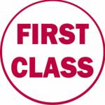 XStamper Circ Word Stamp First Class Red