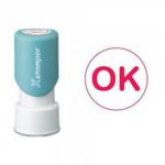 XStamper Preinked Circ Word Stamp/Ok Red