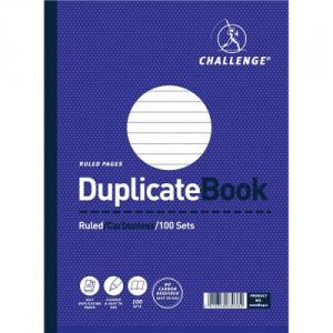 Cheap Stationery Supply of Challenge Duplicate Book Carbonless Ruled 100 Sets 248x187mm 100080411 Pack of 3 Office Statationery