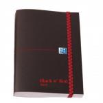 Black n Red Polynote Book Casebound Elasticated 90gsm Ruled 192pp A6 Ref 100080416 [Pack 5]