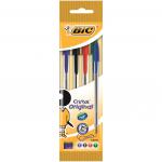 Bic Cristal Med Ball Pens Pch 4 Astd