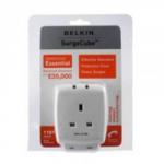 Belkin 1 Socket Wallmount Surge Tel Prot