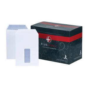 Cheap Stationery Supply of Plus Fabric Envelopes Pocket Press Seal Window 110gsm C5 White Pack of 500 Office Statationery