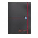 Black n Red Polynote Book Casebound Elasticated 90gsm Ruled 192pp A5 Ref 100080449 [Pack 5]