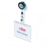 Durable Name Badge With Badge Reel Pack of 10