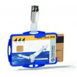 Durable Dual Pass Holder Pack of 25 Blue