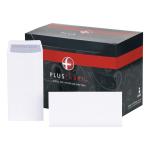 Plus Fabric Envelopes Pocket Press Seal 110gsm DL 220x110mm White Pack of 500