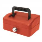 Helix 15cm Sloping Lid Cash Box Red