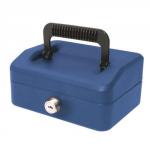 Helix 15cm Sloping Lid Cash Box Blue