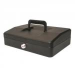 Helix 25cm Sloping Lid Cash Box Black