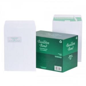 Cheap Stationery Supply of Basildon Bond Envelopes Pocket Peel and Seal Window 100gsm White C4 Pack of 250 Office Statationery
