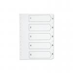 Q-Connect Index 1-5 Polyprop White