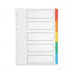 Q-Connect Index 5Pt Board Reinf Multicol