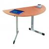 FF Jemini Fold Table Semicirc Lt Oak