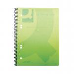 Q-Connect Poly Spiral A5 Bk Trans Green