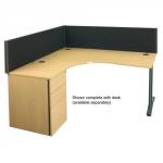 FF Jemini Straight Screen W1200mm Black