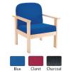 FF Arista Reception Wood Armchair Claret