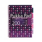 pukkapad A4  project book polka dot asstd