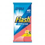 Flash Wipe and Go Lemon Pack of 48 Wipes