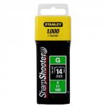 Stanley 14Mm Staples Pack of 1000 1-Tra709T