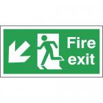 FireExit RM Arw Down/Left 150x450 PVC
