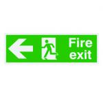 FireExit RM Arw Left 150x450 Niteglo PVC