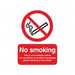 This is a No Smoking 100x75 S/A PH05104S