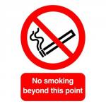 No Smoking Beyond This Point A5 PVC