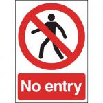 Sign No Entry A5 PVC ML01751R