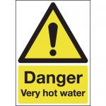 Danger Very Hot Water 75x50mm PVC