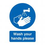 Wash Your Hands Please A5 PVC MD05851R