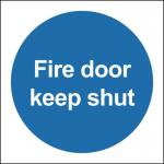 Fire Door Keep Shut 100x100mm PVC