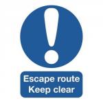 Escape Route Keep Clear A5 S/A FX01051S