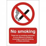 Double Sided No Smoking Vehicle Label