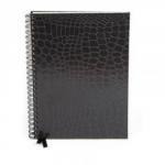 Silvine A5 Twn Wire Croc Skin Black  Pma5Bk