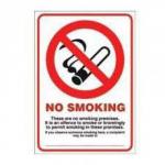 stewart no smoking sign A4  pvc red/white